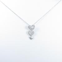 K18WG ハート ダイヤモンドネックレス30％引き