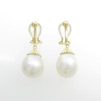 K18YG シロチョウパールイヤリング