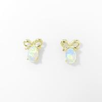 K18YG リボン オパールピアス