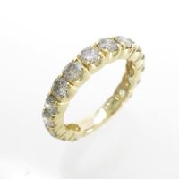 K18YG ダイヤモンドピンキーリング