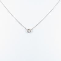 4゜C フラワー ダイヤモンドネックレス