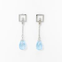 750WG／K18WG ブルートパーズピアス