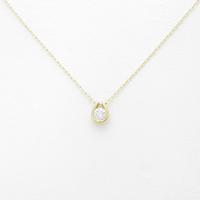 K18YG ダイヤモンドネックレス 0．280ct・G・SI2・GOOD