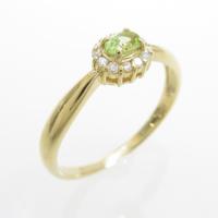 K18YG ペリドットリング
