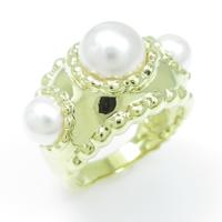 K18YG アコヤパールリング