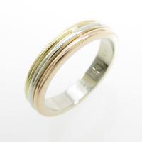 カルティエ スリーゴールドウエディング リング