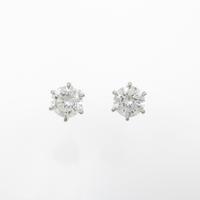 【新品】プラチナダイヤモンドピアス 0．425ct・0．403ct・F・SI2・GOOD