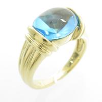 K18YG ブルートパーズリング