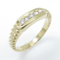 K18YG ダイヤモンドリング