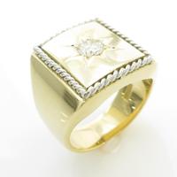 K18YG／PT ダイヤモンドリング