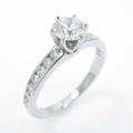 ティファニー ソリティア チャネルセッティング リング 0．46ct