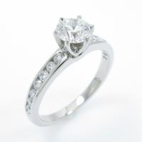 ティファニー ソリティア チャネルセッティング リング 0．46ct