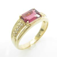 K18YG ガーネットリング