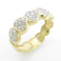 K18YG／K18WG ハート ダイヤモンドリング