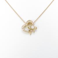 K18PG ハート ダイヤモンドネックレス