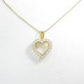 K18YG ハート ダイヤモンドネックレス