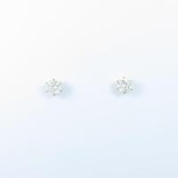 【リメイク】K18YG／ST ダイヤモンドピアス 0．308ct・0．314ct・F・SI2・GOOD