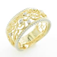 K18YG／PT ダイヤモンドリング