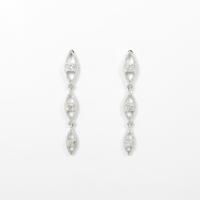 K18WG ダイヤモンドピアス