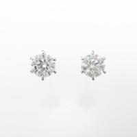 【リメイク】ST／プラチナダイヤモンドピアス 0．407ct・0．420ct・F・VVS1・EXT