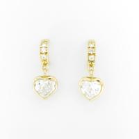 スタージュエリー ハート キュービックピアス