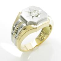 K18YG／PT ダイヤモンドリング