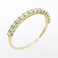 【リメイク】K18YG ハーフエタニティ ダイヤモンドリング