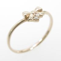 サマンサティアラ リボン ダイヤモンドリング