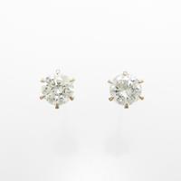 【リメイク】K18PG ダイヤモンドピアス 0．347ct・0．368ct・J・I・GOOD