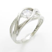 プラチナダイヤモンドリング 0．506ct・D・SI2・3EXT