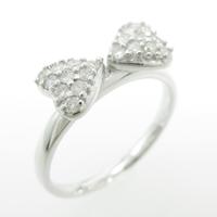 K14WG リボン ダイヤモンドリング