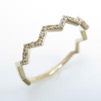 アガット ジグザグ ダイヤモンドリング