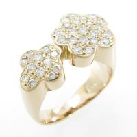 K18PG フラワー ダイヤモンドリング10％引き