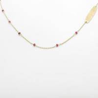 14KYG ルビーネックレス