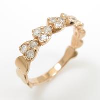 K10PG ハート ダイヤモンドリング