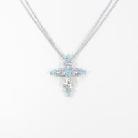 K18WG クロス トルマリンネックレス