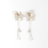 K18WG カラーストーンピアス