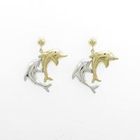 K18YG／K18WG イルカ ピアス5％引き