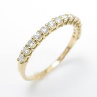 【リメイク】K18YG ハーフエタニティ ダイヤモンドリング5％引き