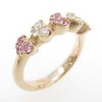 ポンテヴェキオ ハート ピンクサファイヤリング