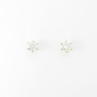 【リメイク】K18YG ソリティア ダイヤモンドピアス