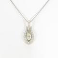 K18YG／プラチナダイヤモンドネックレス 1．016ct・VLY・VVS2・オーバルカット