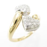 750YG／750WG ハート ダイヤモンドリング