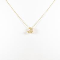 K18YG ムーン ダイヤモンドネックレス