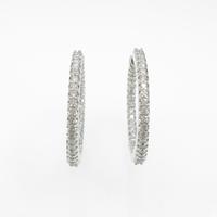 K18WG ダイヤモンドピアス