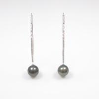 K18WG クロチョウパールピアス