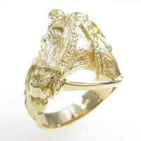 K18YG ホース ダイヤモンドリング