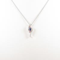 K18WG／PT サファイヤネックレス