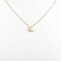 K18YG ムーン ダイヤモンドネックレス
