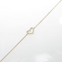 アガット ハート ダイヤモンドブレスレット